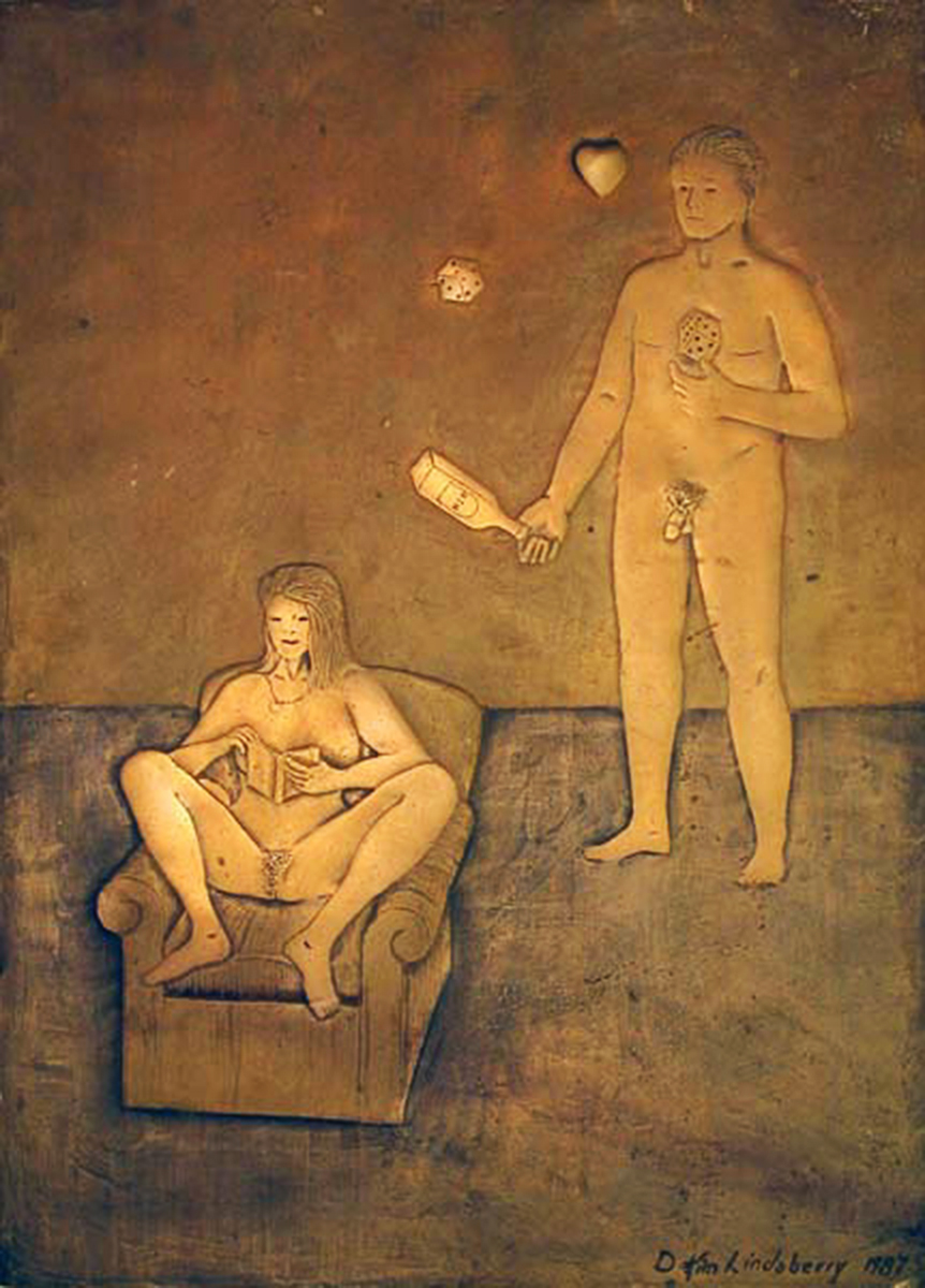 © 1987 Kim Lindaberry • Bronzem .25" x 17.5" x 24.5"